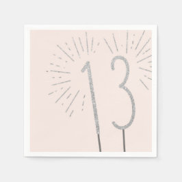 13. Geburtstag Sparkler Napkins Serviette
