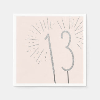 13. Geburtstag Sparkler Napkins Serviette
