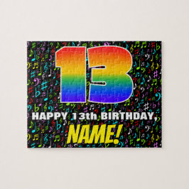 13. Geburtstag — Spaß, farbenfrohe Musiksymbole &
