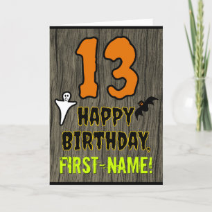 13. Geburtstag: Spooky Halloween Thema, Individuel Karte