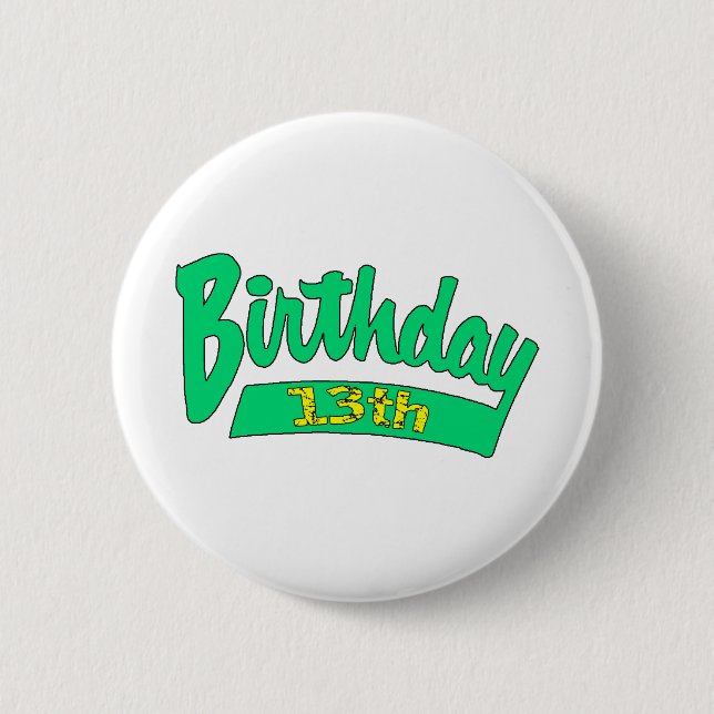 13. Geburtstags-Geschenke Button (Vorderseite)