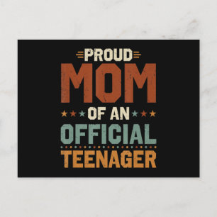 13. Geburtstagsgeschenk Boys Girls Proud Mama von Postkarte