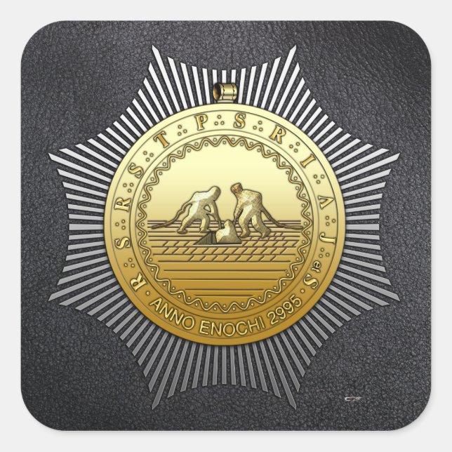 13. Grad: Master of the Neunten Arch Quadratischer Aufkleber (Vorderseite)