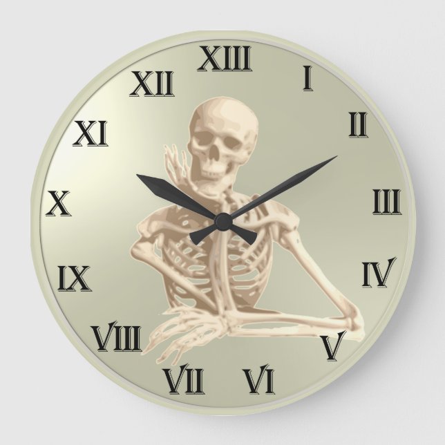 13 Heures Horloge Squelette convivial (Recto)