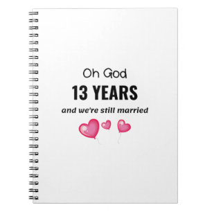 13. Hochzeit-Jubiläum Funny-Geschenk für ihn ode Notizblock