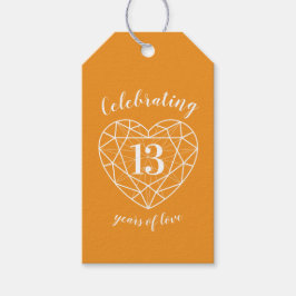 13. Hochzeitstag in der Stadt Geschenkanhänger