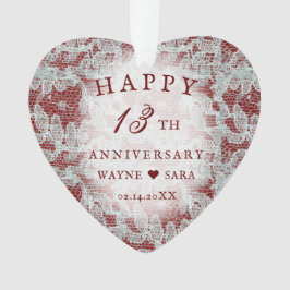 13. Hochzeitstag Ornament