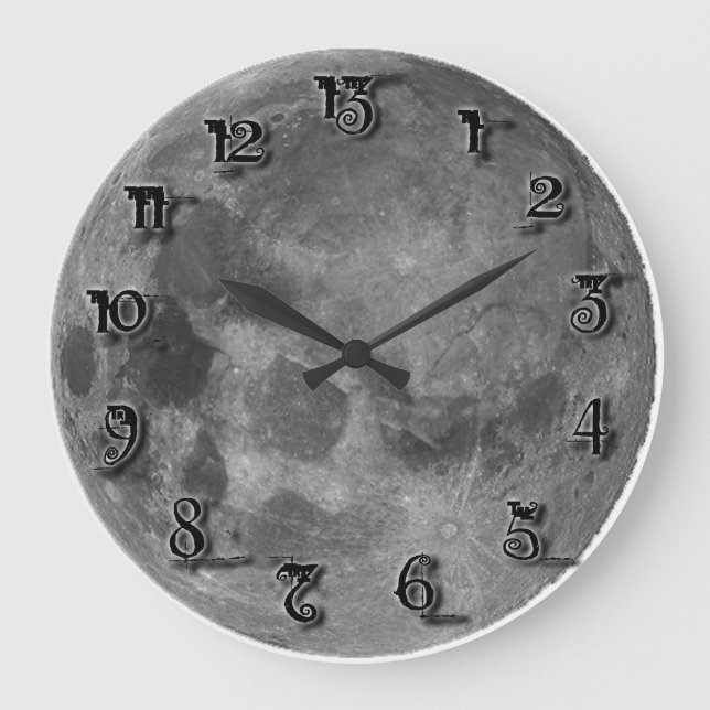 13 Hour clock Große Wanduhr (Vorderseite)