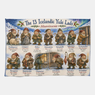 13 Isländische Weihnachtsmänner Weihnachten reykja Geschirrtuch