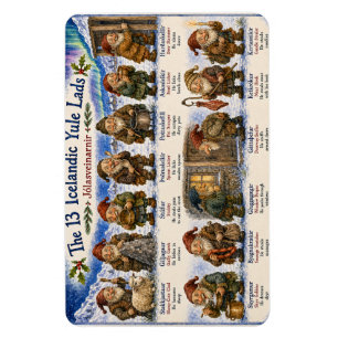 13 Isländische Weihnachtsmänner Weihnachten reykja Magnet