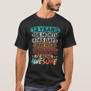 13 Jahre alt 13. Geburtstag Funny Vintag Retro Cou T-Shirt