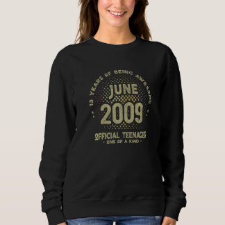 13 Jahre alt Juni 2009 Offizieller Teenager 13. Sweatshirt