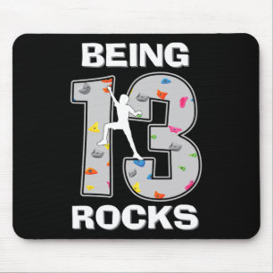 13 Jahre alt sein rockt Boulderer 13. Geburtstag Mousepad