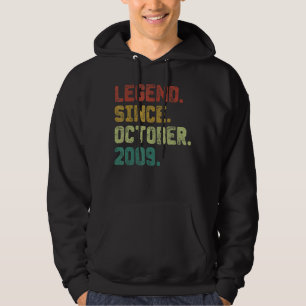 13 Jahre alte Legende Seit Oktober 2009 13. Geburt Hoodie