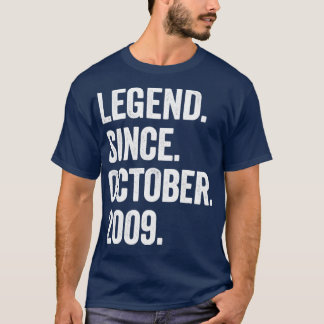 13 Jahre alte Legende Seit Oktober 2009 13. Geburt T-Shirt