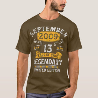 13 Jahre alte Legende Seit September 2009 13. Gebu T-Shirt