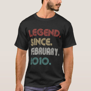 13 Jahre alte Vintage Legende seit Februar 2010 13 T-Shirt