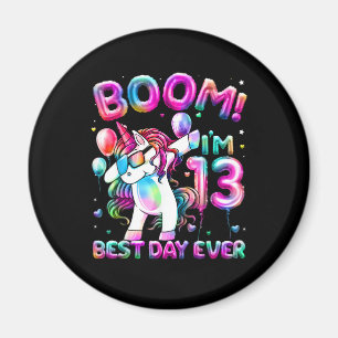 13 Jahre Altes Dabbing Einhorngeschenke 13. Geburt Magnet