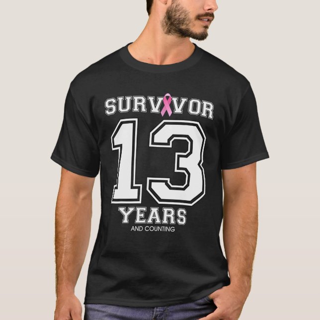 13 Jahre Brustkrebs - Geschenke für Frauen T-Shirt (Vorderseite)