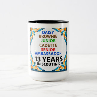 13 Jahre Pfadfinder-Tasse für Mädchen Zweifarbige Tasse