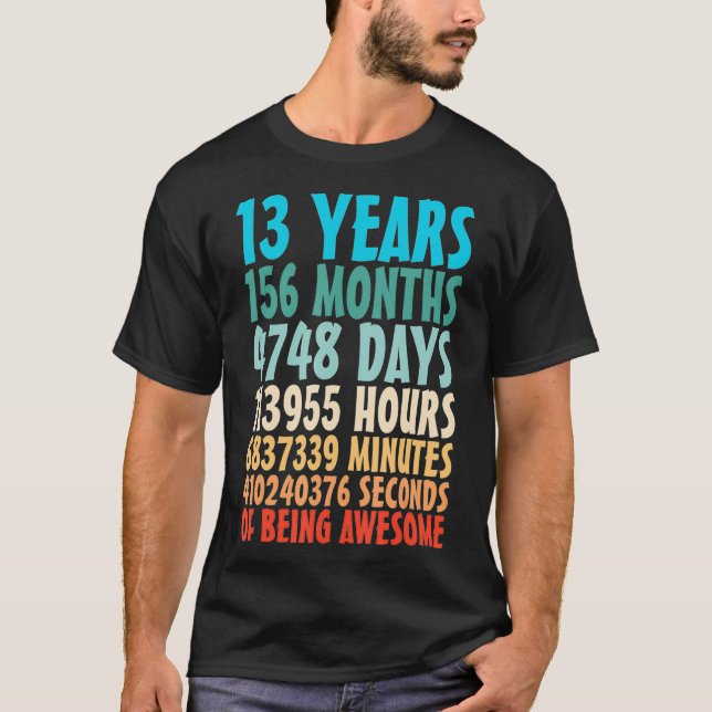 13 Jahre Phantastisch 13 Jahre alt 13. T-Shirt (Vorderseite)