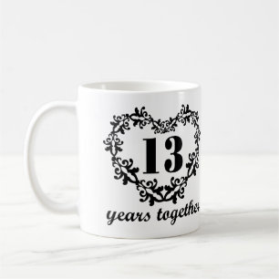 13. Jahrestag 13 Jahre zusammen Kaffeetasse
