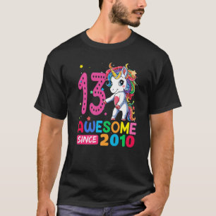 13-jährige Girls Teens Flossing Einhorn 13. Bir T-Shirt