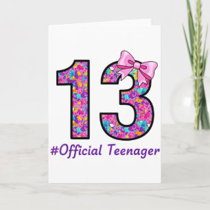 13-jähriger Coquette-Bow Offizieller Teenager 13. Karte