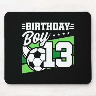 13-jähriger Fußball Kinder 13. Geburtstag Junge Mousepad