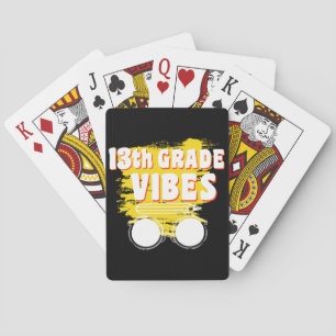 13. Klasse Vibes-Shirt Zurück zur Schule Erster Ta Spielkarten