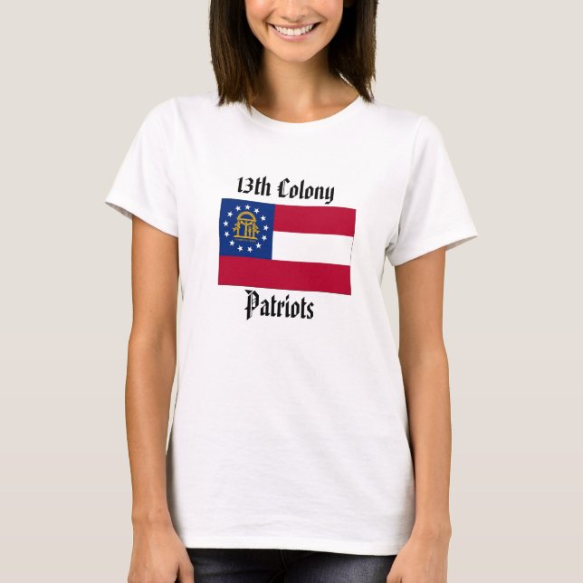 13. Kolonien-Patrioten - Damen angepasst T-Shirt (Vorderseite)