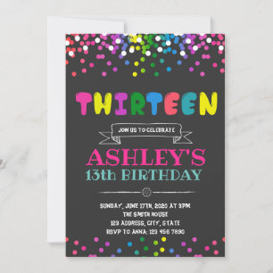 13 Party zur Einladung zum Geburtstag