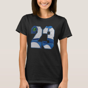 13 Retro Französisch Blue Number 23 Bel Air French T-Shirt