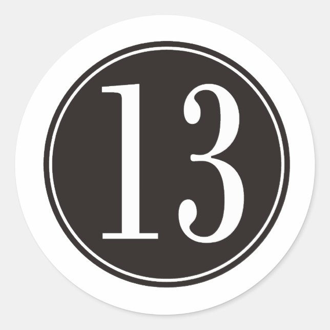 13 Schwarzer Kreis (vorne) Runder Aufkleber (Vorderseite)