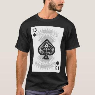 13 Sprünge: Spielkarte: Schwarzes Shirt:Poker T-Shirt