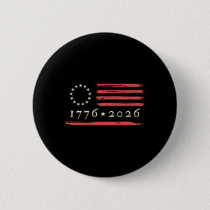 13-Sterne-Betsy-Ross-Flagge 4. Juli 1776 Vintage D Button