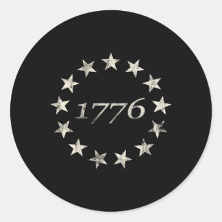 13-Sterne-Flagge Betsy Ross abgenutzte amerikanisc Runder Aufkleber