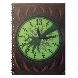 13 Stunden-Uhr-Notizbuch Notizblock