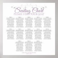 13 Tabelle Lila & grau Hochzeitstabelle