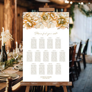 13 Tabelle Orangefarbene Hochzeitskarte Poster