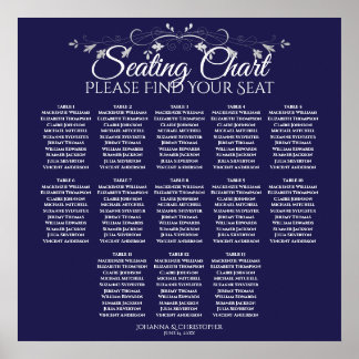13 Tableau Élégant Mariage bleu de la Marine