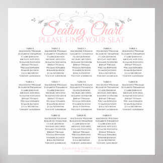 13 Tableau Mariage rose et gris