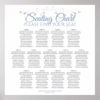 13 Tafelblau auf weißer Hochzeitssattelkarte