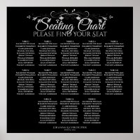 13 Tafelsilber auf der schwarzen Hochzeitstabelle