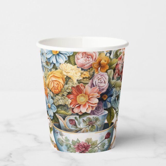 13 Tassen Blume Pappbecher (Links)
