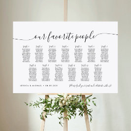 13 Tisch Elegant unsere Lieblings-Sitzkarte Poster