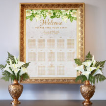 13 Tischmarmor Hochzeitskronen Weiße Lilien