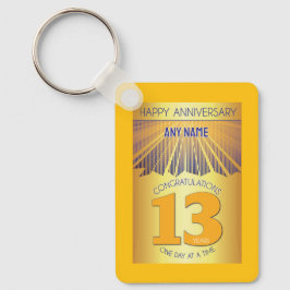 13 Year Sober Anniversary | Golden Ray 12 Step Schlüsselanhänger