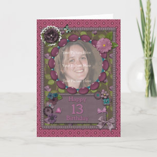13ème Carte photo pour un anniversaire