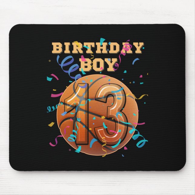 13th Birthday Boy Teen 13 Years Old Sketll Players Mousepad (Vorne)